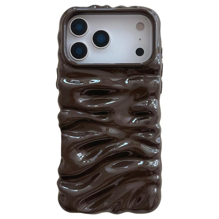غطاء هاتف من TPU بتغطية كاملة وطلاء كهربائي بنسيج كريمي، لهواتف iPhone 17 وiPhone 16 Pro Max