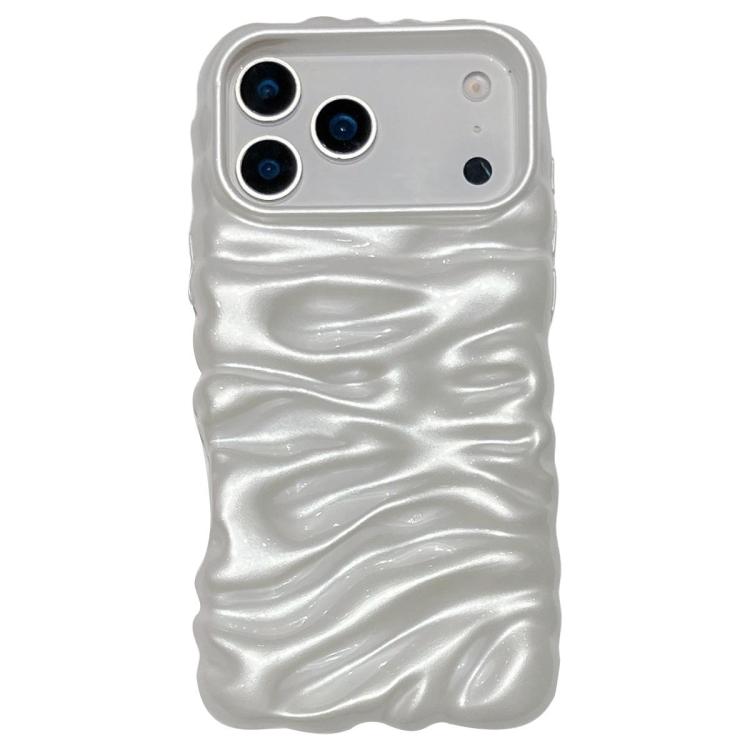 غطاء هاتف من TPU بتغطية كاملة وطلاء كهربائي بنسيج كريمي، لهواتف iPhone 17 وiPhone 16 Pro Max