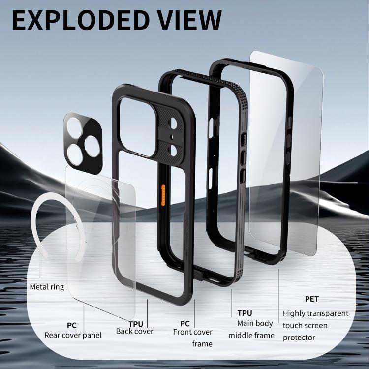RedPepper IP68 Waterproof Triple-proof MagSafe Phone Case, For iPhone 17 Pro Max, For iPhone 17 Pro, For iPhone Air