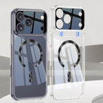 غطاء هاتف شفاف مغناطيسي مع MagSafe بنمط قرص مضغوط من GKK Phantom، لهواتف iPhone 17 Pro Max وiPhone 17 Pro