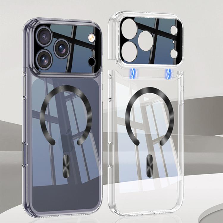 غطاء هاتف شفاف مغناطيسي مع MagSafe بنمط قرص مضغوط من GKK Phantom، لهواتف iPhone 17 Pro Max وiPhone 17 Pro