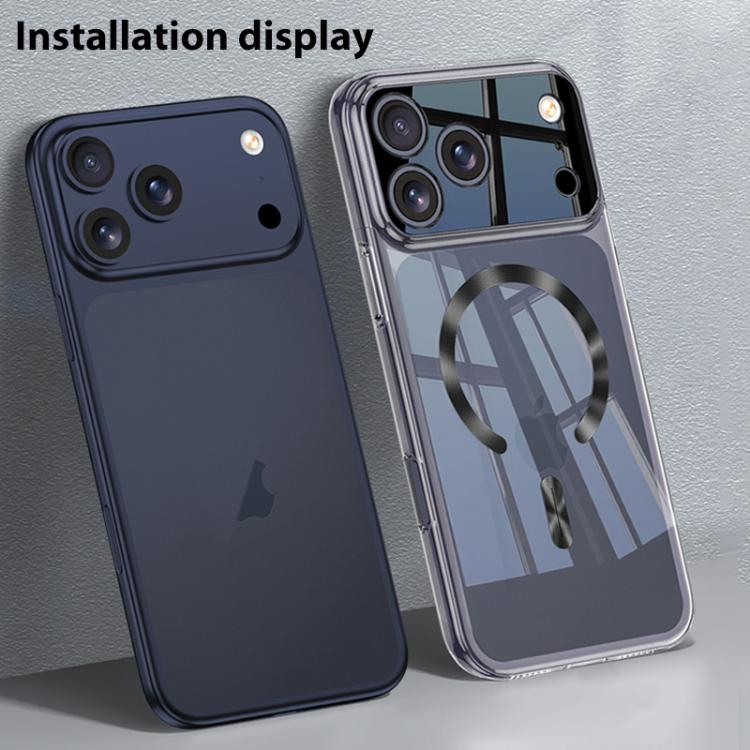 غطاء هاتف شفاف مغناطيسي مع MagSafe بنمط قرص مضغوط من GKK Phantom، لهواتف iPhone 17 Pro Max وiPhone 17 Pro