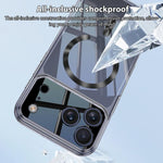 غطاء هاتف شفاف مغناطيسي مع MagSafe بنمط قرص مضغوط من GKK Phantom، لهواتف iPhone 17 Pro Max وiPhone 17 Pro