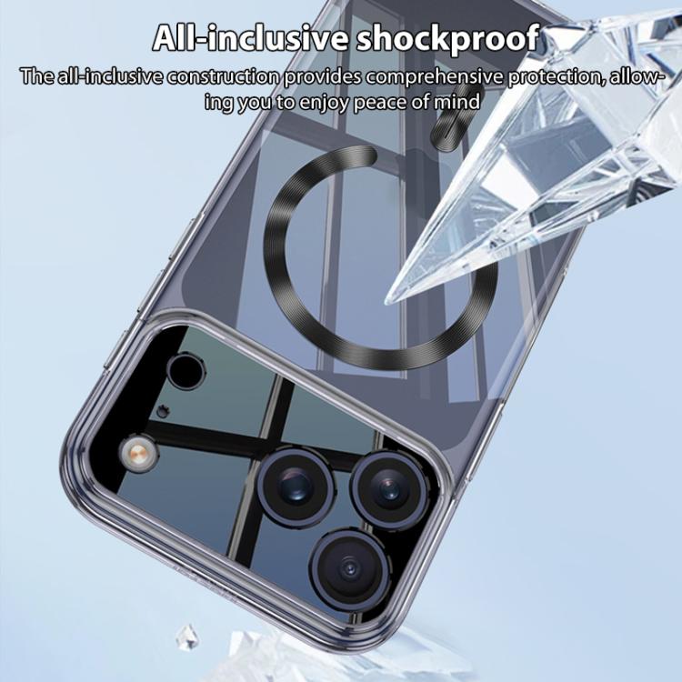 غطاء هاتف شفاف مغناطيسي مع MagSafe بنمط قرص مضغوط من GKK Phantom، لهواتف iPhone 17 Pro Max وiPhone 17 Pro