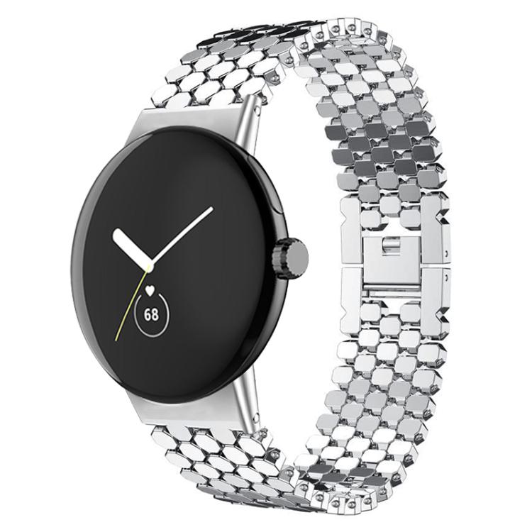 xDfind Fish Scale Texture Metal Watch Band, For Google Pixel Watch 4 / Watch 3 45mm, For Google Pixel Watch 4 / 3 / 2 / 1 41mm