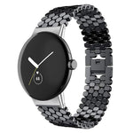 xDfind Fish Scale Texture Metal Watch Band, For Google Pixel Watch 4 / Watch 3 45mm, For Google Pixel Watch 4 / 3 / 2 / 1 41mm