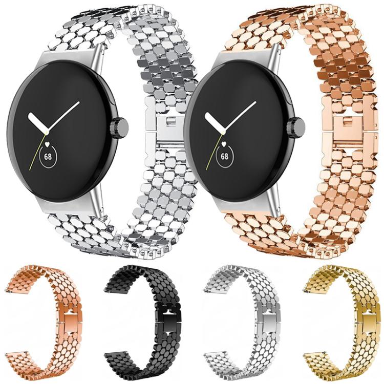 xDfind Fish Scale Texture Metal Watch Band, For Google Pixel Watch 4 / Watch 3 45mm, For Google Pixel Watch 4 / 3 / 2 / 1 41mm