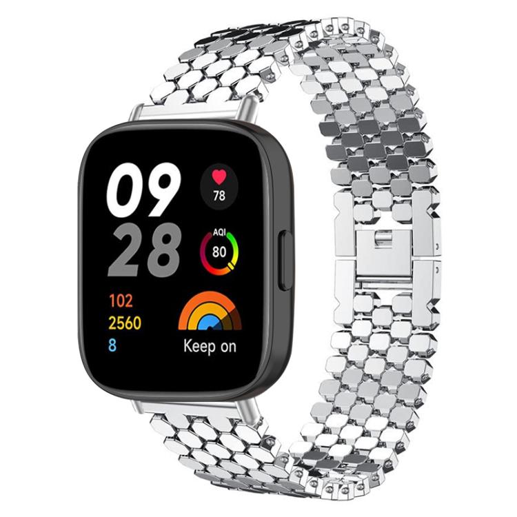 xDfind Fish Scale Texture Metal Watch Band, For Xiaomi Band 10 Pro/9 Pro/Redmi Watch 6/5, For Redmi Watch 3 Active / Watch 3 Lite, For Redmi Watch 3