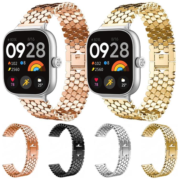 xDfind Fish Scale Texture Metal Watch Band, For Xiaomi Band 10 Pro/9 Pro/Redmi Watch 6/5, For Redmi Watch 3 Active / Watch 3 Lite, For Redmi Watch 3