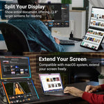 S156P31D 15.6 inch 1080P Dual Screen Foldable Portable Monitor with Holder, 15.6 inch 1080P