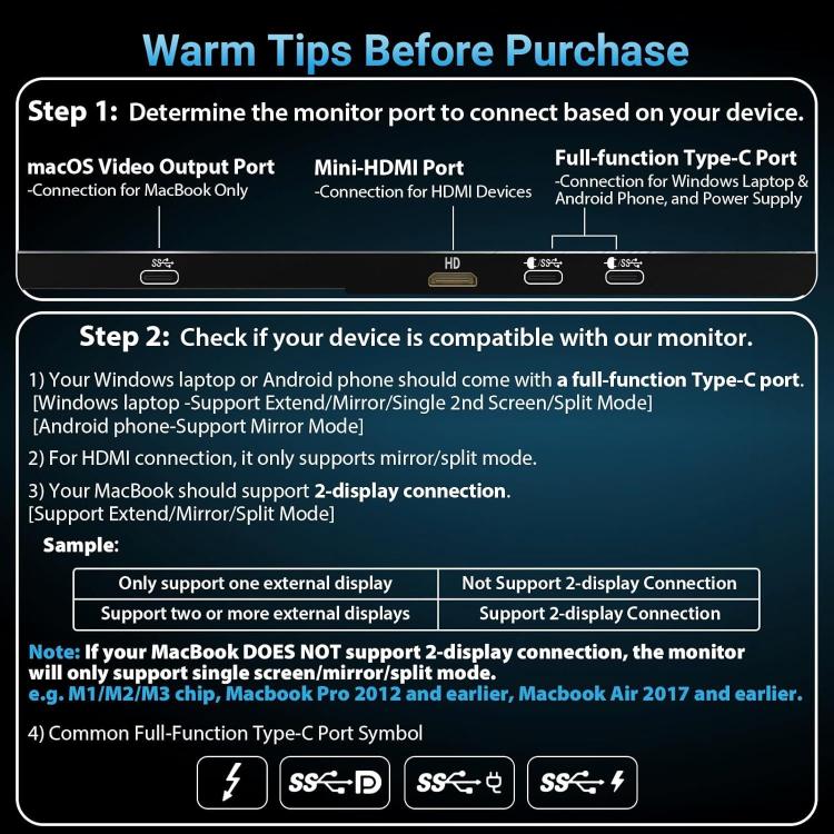 S156P31D 15.6 inch 1080P Dual Screen Foldable Portable Monitor with Holder, 15.6 inch 1080P