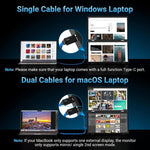 S156P31D 15.6 inch 1080P Dual Screen Foldable Portable Monitor with Holder, 15.6 inch 1080P