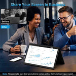 S156P31D 15.6 inch 1080P Dual Screen Foldable Portable Monitor with Holder, 15.6 inch 1080P