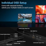 S156P31D 15.6 inch 1080P Dual Screen Foldable Portable Monitor with Holder, 15.6 inch 1080P