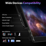 P161Q10G 16.1 inch 2.5K Portable Monitor 144Hz Extended Screen, 16.1 inch 2.5K 144Hz