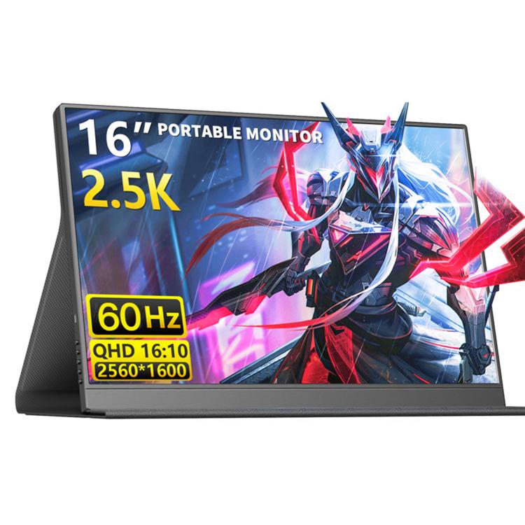 P160Q16BW 16 inch 2.5K Portable Monitor Gaming Extended Screen, 16 inch 2.5K 60Hz