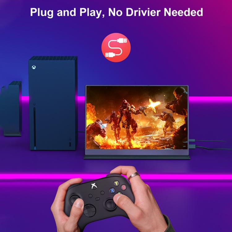 P160Q16BW 16 inch 2.5K Portable Monitor Gaming Extended Screen, 16 inch 2.5K 60Hz