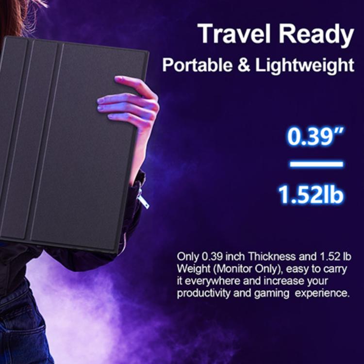 P160Q16BW 16 inch 2.5K Portable Monitor Gaming Extended Screen, 16 inch 2.5K 60Hz