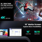 P160A20 16 inch 4K Portable Monitor Gaming Extended Screen, 16 inch 4K