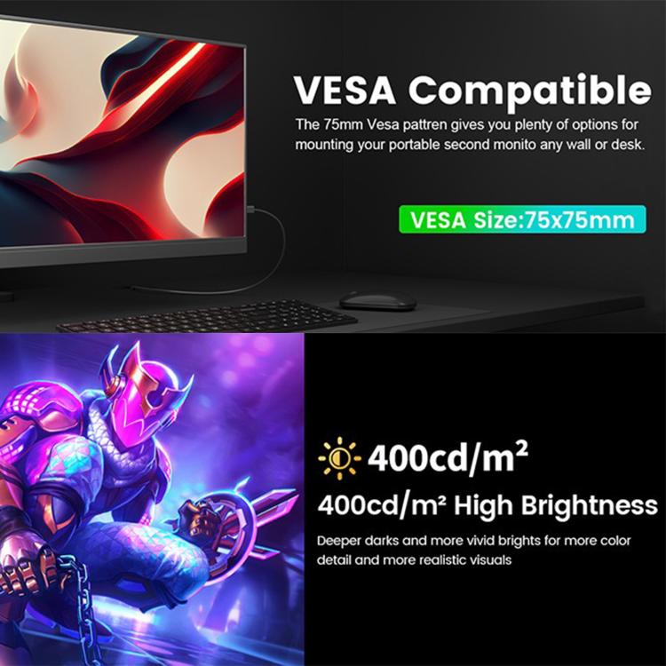 P160A20 16 inch 4K Portable Monitor Gaming Extended Screen, 16 inch 4K