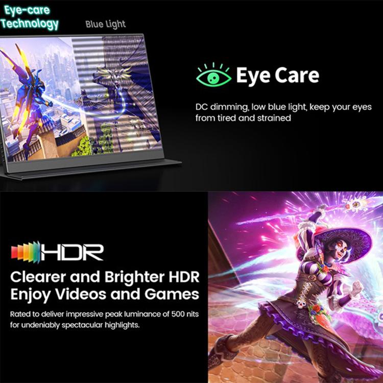 P160A20 16 inch 4K Portable Monitor Gaming Extended Screen, 16 inch 4K