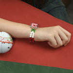 14 mm breites Uhrenarmband mit Weihnachtsperlenkette, passend für Apple Watch 46 mm / 49 mm / 45 mm / 44 mm und 42 mm / 41 mm / 40 mm / 38 mm