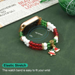 14 mm breites Uhrenarmband mit Weihnachtsperlenkette, passend für Apple Watch 46 mm / 49 mm / 45 mm / 44 mm und 42 mm / 41 mm / 40 mm / 38 mm
