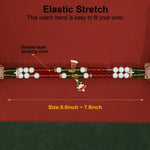 14 mm breites Uhrenarmband mit Weihnachtsperlenkette, passend für Apple Watch 46 mm / 49 mm / 45 mm / 44 mm und 42 mm / 41 mm / 40 mm / 38 mm