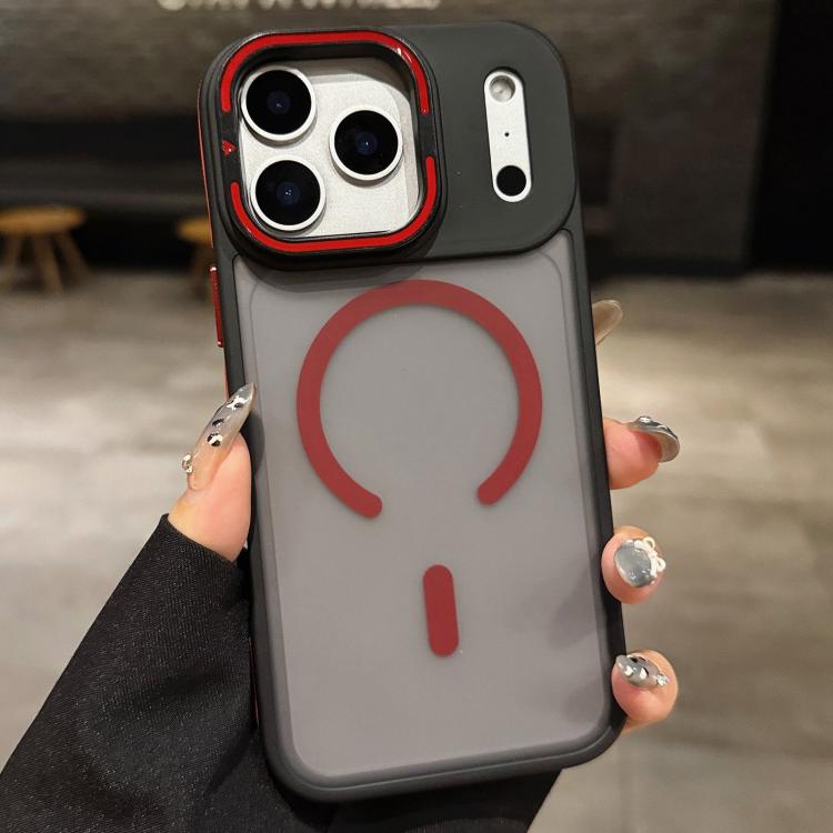 Skin Feel Frosted Metal Lens Holder MagSafe Magnetic Phone Case, For iPhone 17 Pro Max, For iPhone 17 Pro, For iPhone 17, For iPhone Air, For iPhone 16 Pro Max, For iPhone 16 Pro
