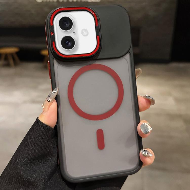 Skin Feel Frosted Metal Lens Holder MagSafe Magnetic Phone Case, For iPhone 17 Pro Max, For iPhone 17 Pro, For iPhone 17, For iPhone Air, For iPhone 16 Pro Max, For iPhone 16 Pro