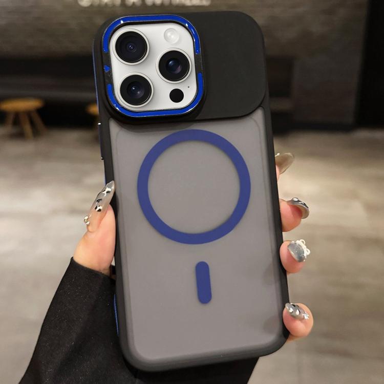 Skin Feel Frosted Metal Lens Holder MagSafe Magnetic Phone Case, For iPhone 16 Plus, For iPhone 16, For iPhone 15 Pro Max, For iPhone 15 Pro, For iPhone 15, For iPhone 14