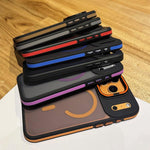 Skin Feel Frosted Metal Lens Holder MagSafe Magnetic Phone Case, For iPhone 14 Pro, For iPhone 14 Pro Max, For iPhone 13 Pro Max, For iPhone 13 Pro, For iPhone 13, For iPhone 12