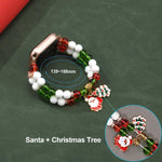 20 mm breites Uhrenarmband mit Weihnachtsperlenkette, passend für Apple Watch 46 mm / 49 mm / 45 mm / 44 mm und 42 mm / 41 mm / 40 mm / 38 mm