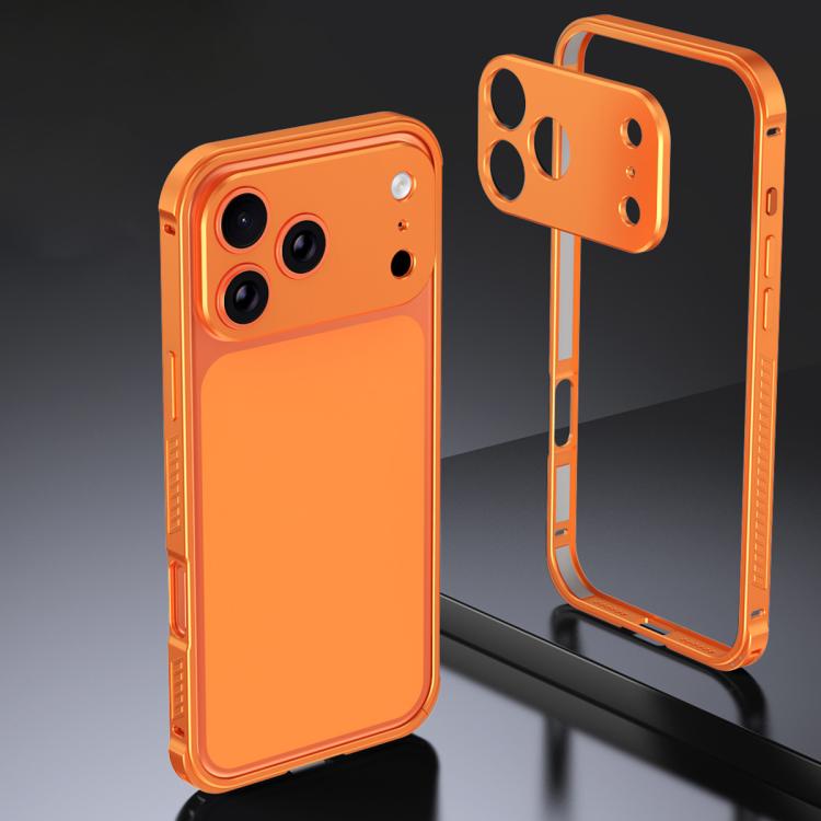 غطاء إطار معدني مضاد للانزلاق مزدوج الجوانب مع غطاء عدسة، لهواتف iPhone 17 Pro Max، iPhone 17 Pro، iPhone 17، iPhone 16 Pro Max، iPhone 16 Pro، iPhone 16