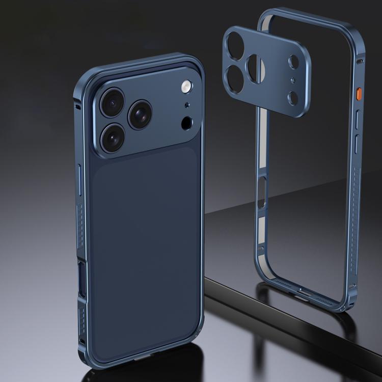 غطاء إطار معدني مضاد للانزلاق مزدوج الجوانب مع غطاء عدسة، لهواتف iPhone 17 Pro Max، iPhone 17 Pro، iPhone 17، iPhone 16 Pro Max، iPhone 16 Pro، iPhone 16