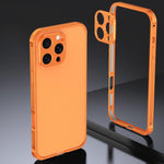 غطاء إطار معدني مضاد للانزلاق مزدوج الجوانب مع غطاء عدسة، لهواتف iPhone 17 Pro Max، iPhone 17 Pro، iPhone 17، iPhone 16 Pro Max، iPhone 16 Pro، iPhone 16