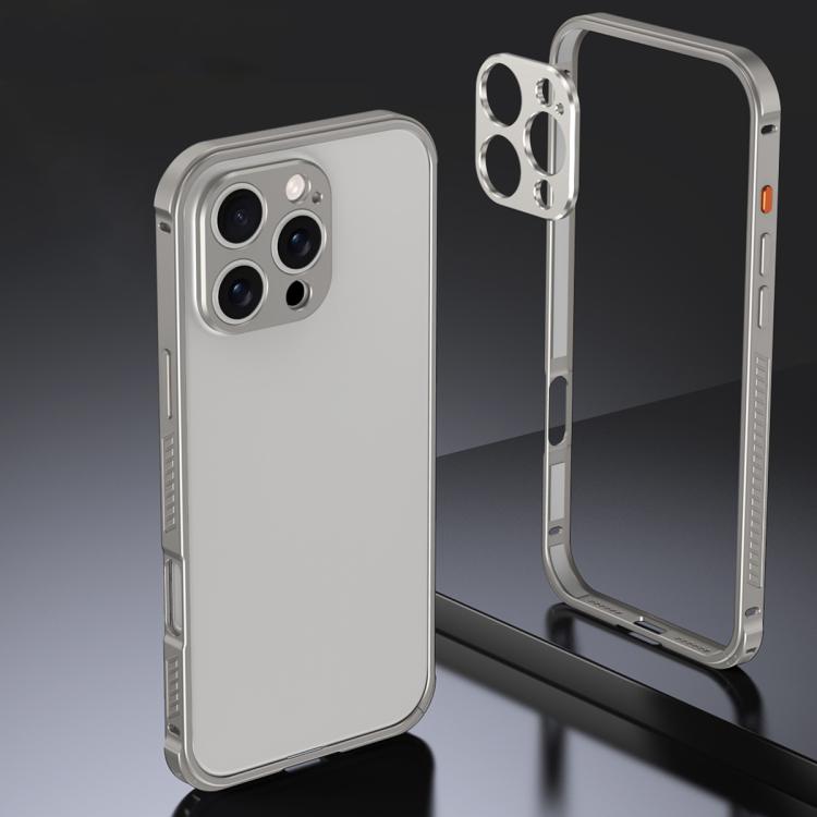غطاء إطار معدني مضاد للانزلاق مزدوج الجوانب مع غطاء عدسة، لهواتف iPhone 17 Pro Max، iPhone 17 Pro، iPhone 17، iPhone 16 Pro Max، iPhone 16 Pro، iPhone 16