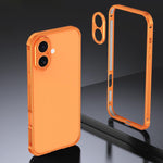 غطاء إطار معدني مضاد للانزلاق مزدوج الجوانب مع غطاء عدسة، لهواتف iPhone 17 Pro Max، iPhone 17 Pro، iPhone 17، iPhone 16 Pro Max، iPhone 16 Pro، iPhone 16