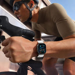 Schwarzes Silikon-Armband mit Dornschließe, passend für Apple Watch 46 mm / 49 mm / 45 mm / 44 mm und 42 mm / 41 mm / 40 mm / 38 mm