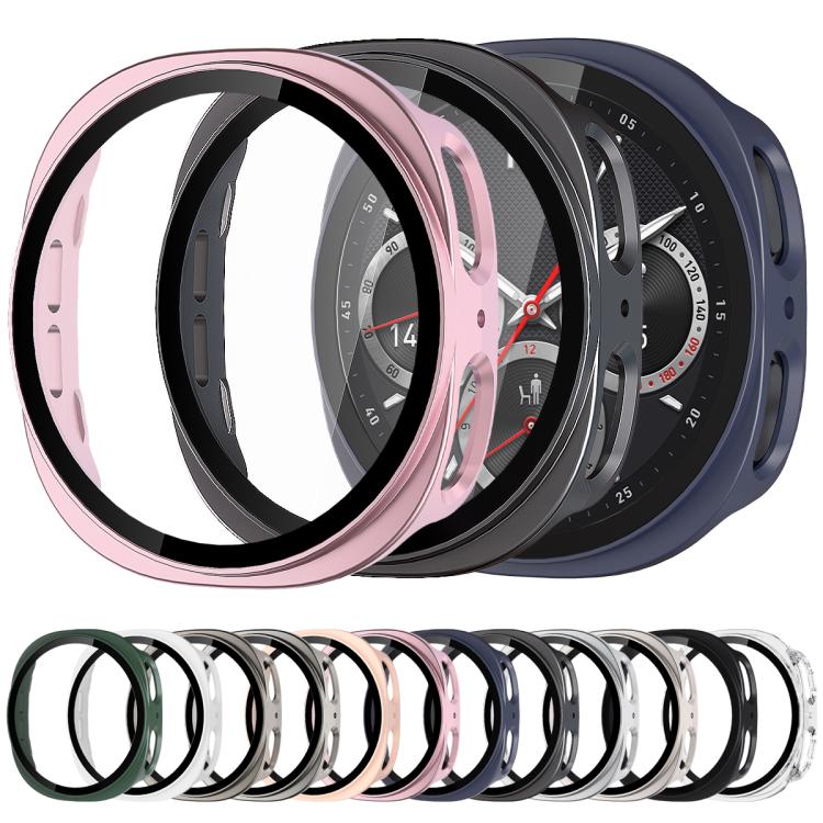 xDfind Tempered Film Integrated Frosted PC Watch Protective Cover, For Samsung Galaxy Watch8 44mm, For Samsung Galaxy Watch8 40mm