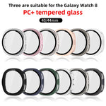 xDfind Tempered Film Integrated Frosted PC Watch Protective Cover, For Samsung Galaxy Watch8 44mm, For Samsung Galaxy Watch8 40mm
