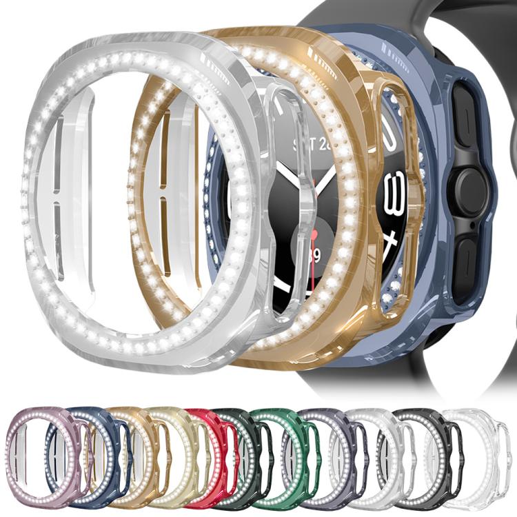 xDfind Single Row Diamond Hollow PC Watch Cover, For Samsung Galaxy Watch Ultra 47mm / Ultra 2025