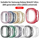 xDfind Single Row Diamond Hollow PC Watch Cover, For Samsung Galaxy Watch Ultra 47mm / Ultra 2025