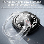 xDfind Single Row Diamond Hollow PC Watch Cover, For Samsung Galaxy Watch Ultra 47mm / Ultra 2025