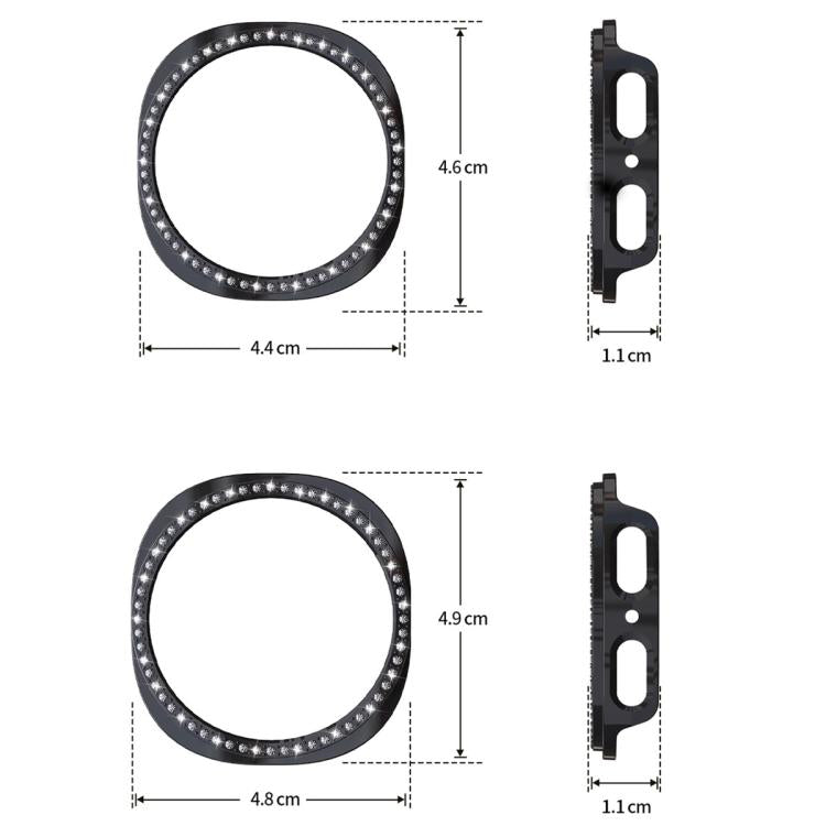 xDfind Single Row Diamond Hollow PC Watch Cover, For Samsung Galaxy Watch8 44mm, For Samsung Galaxy Watch8 40mm