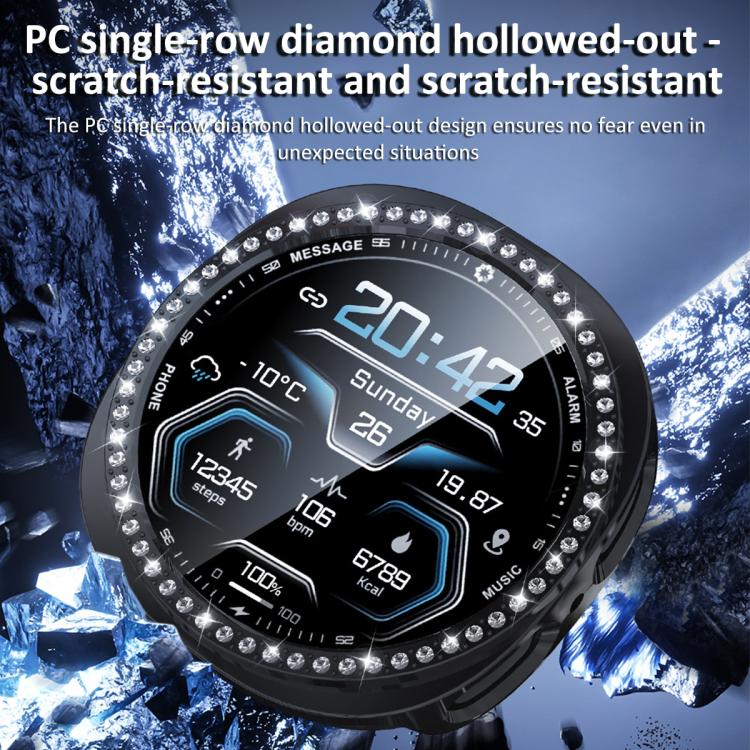 xDfind Single Row Diamond Hollow PC Watch Cover, For Samsung Galaxy Watch8 44mm, For Samsung Galaxy Watch8 40mm