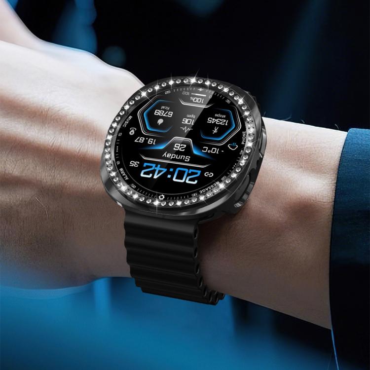 xDfind Single Row Diamond Hollow PC Watch Cover, For Samsung Galaxy Watch8 44mm, For Samsung Galaxy Watch8 40mm