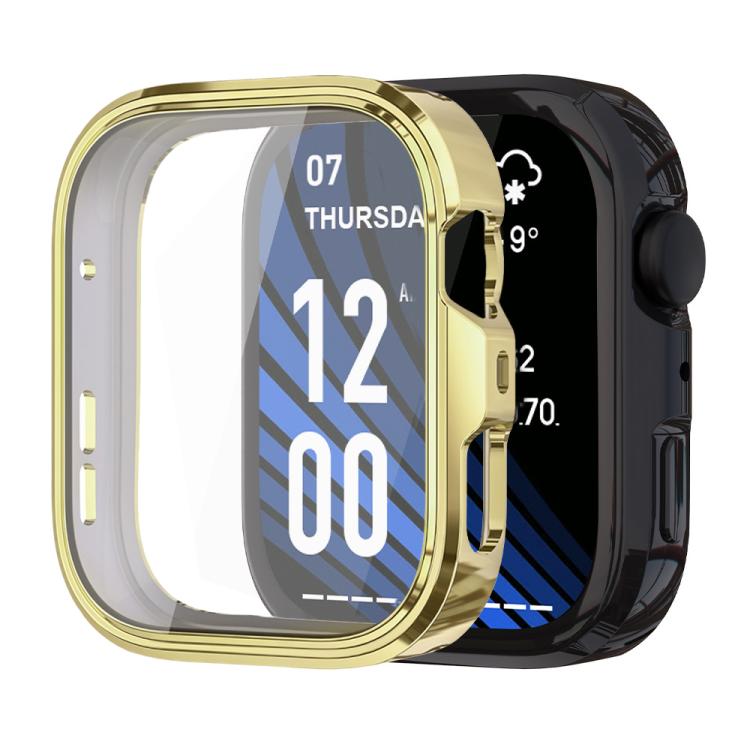 xDfind Plating Tempered Film Integrated TPU Watch Protective Cover, For Huawei Watch Fit 4 Pro, For Huawei Watch Fit 4