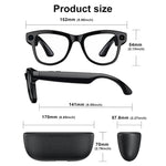 M02 Ultra 8MP Camera AI Smart Glasses Photochromic Lenses, with Black Charging Case, with Brown Charging Case