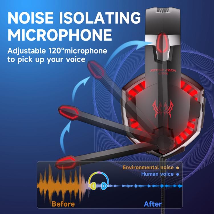 KOTION EACH G2000 Wired Game Headphones with LED Light